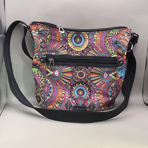 Sakroots Handbags - Sakroots Crossbody Bag Fun Bright Pattern With Llama